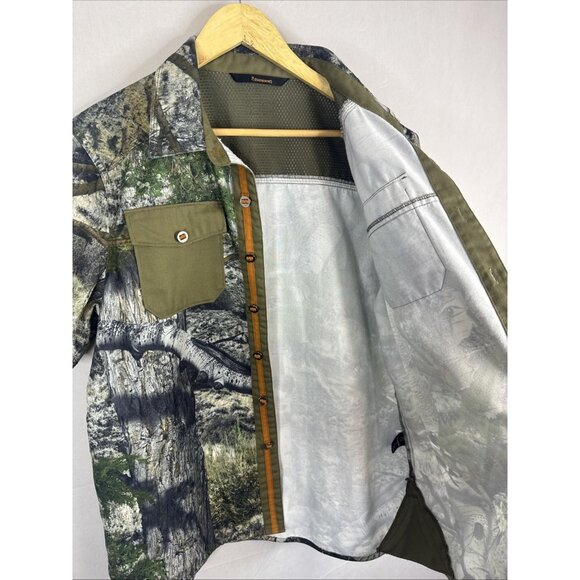 Browning RealTree Camo Hunting Button Shirt M Mesh Lined Embroidered Buck Logo - Picture 5 of 7